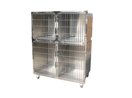 PJJY-02 4 Doors Stainless Steel Dog Cages Veterinary