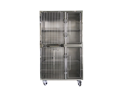 PJML-01 2 Doors Veterinary Stainless Steel Cat Cages