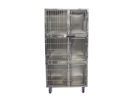 PJML-03 Three Layer Stainless Steel Veterinary Medical Bank Cage