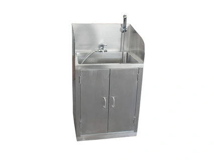 PJXP-03 Stainless Steel Mop Sink With Faucet & Sidesplashes For Pet Shop