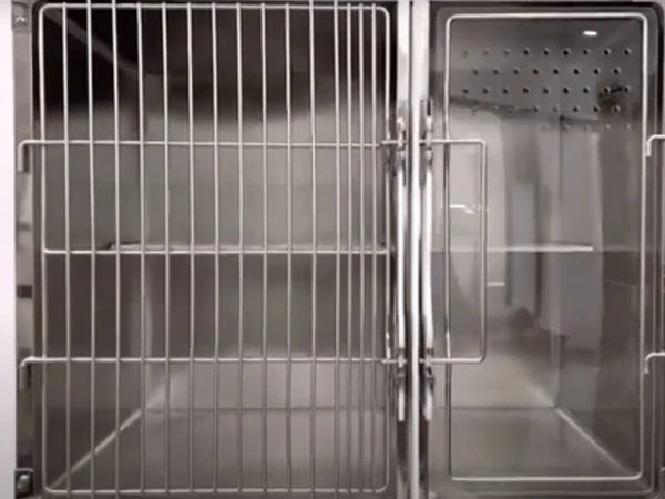 PJML-01 2 Doors Veterinary Stainless Steel Cat Cages